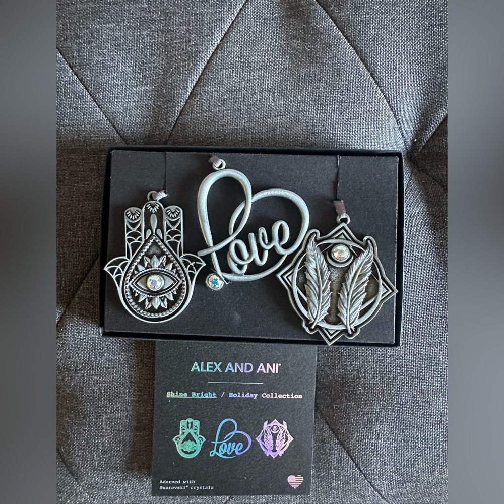 Alex and Ani Silver Love and Protection Ornaments